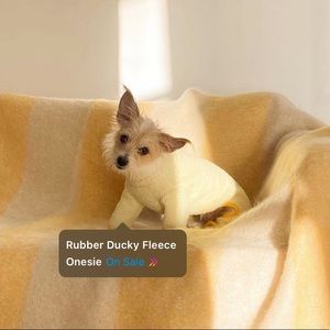 Little Beast Rubber Ducky Onesie dog Fleece